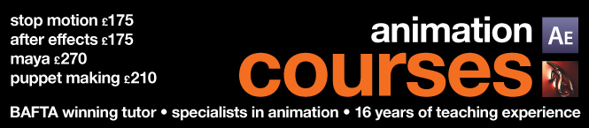 Film & Video Workshop Animation Courses, after effects, maya, puppet making, stop motion, training